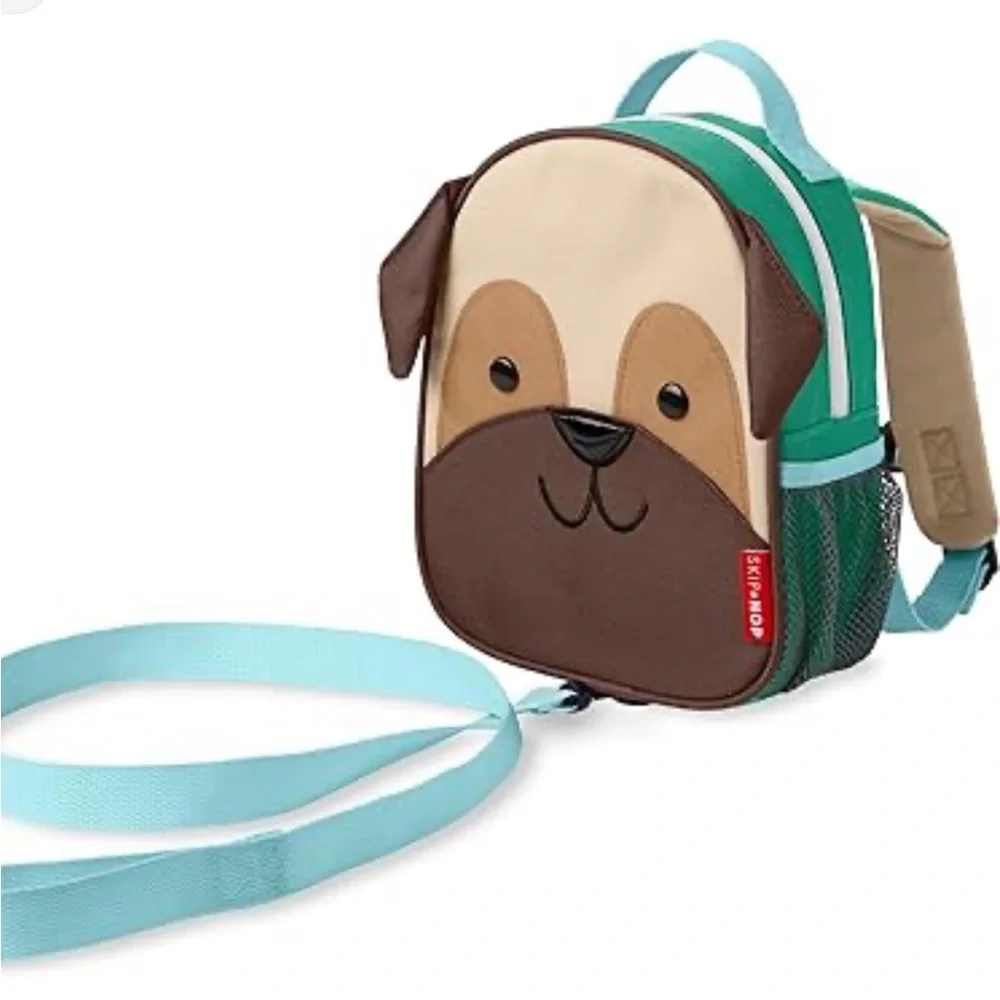 Skip Hop Zoo Preston Pug Mini Backpack w Detachable Tether Preschool